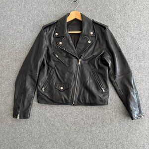 Levis Real Leather Crop Biker Motorcycle Jacket Small